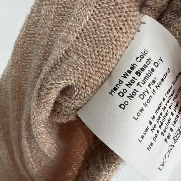 Lush Ribbed Henley A-Line Long Sleeve Dress Beige Irish Cream Size XS NWOT - Picture 9 of 10